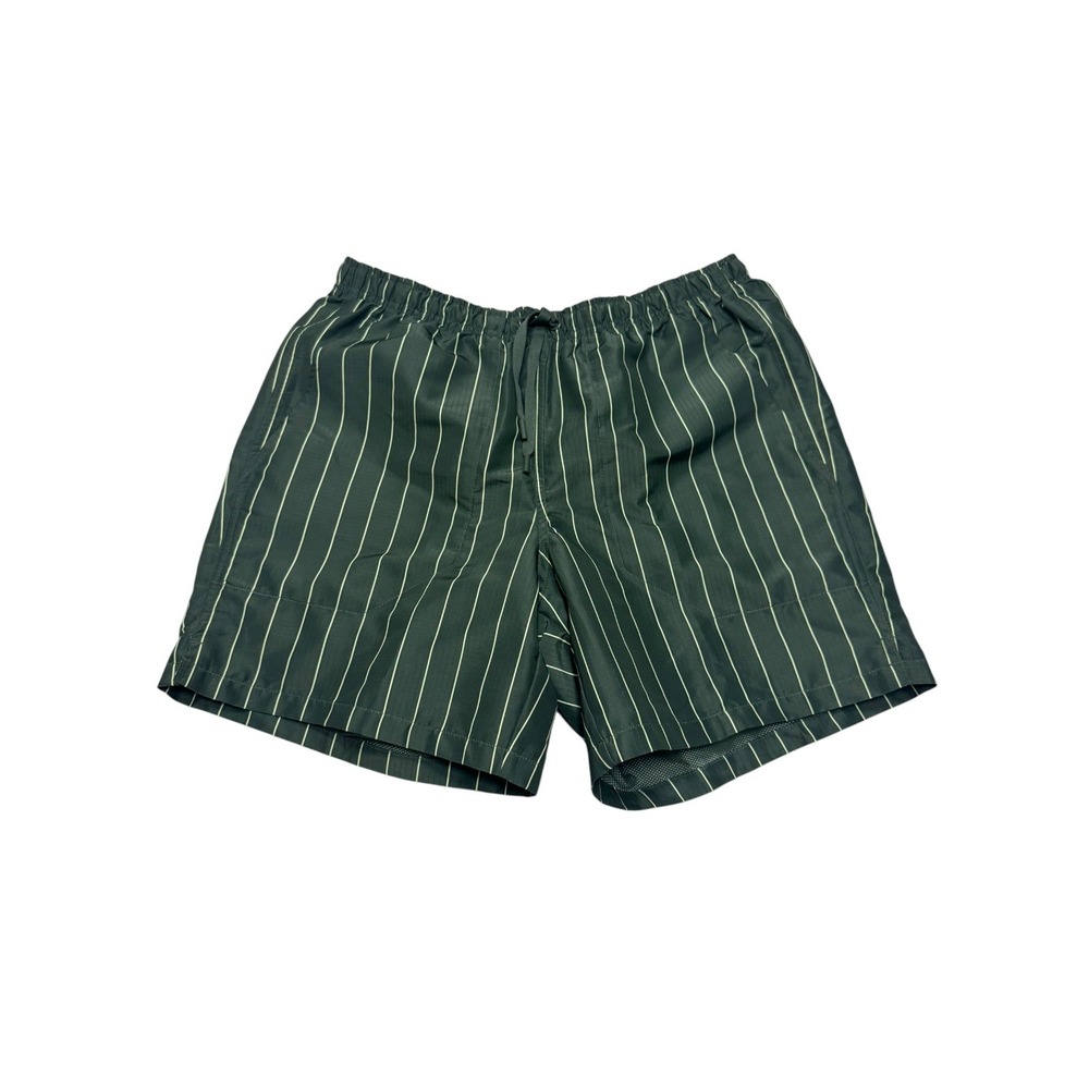DSG Mens 6" Rec Short Pinstripe Muted Olive Green Water Repellent Small NEW